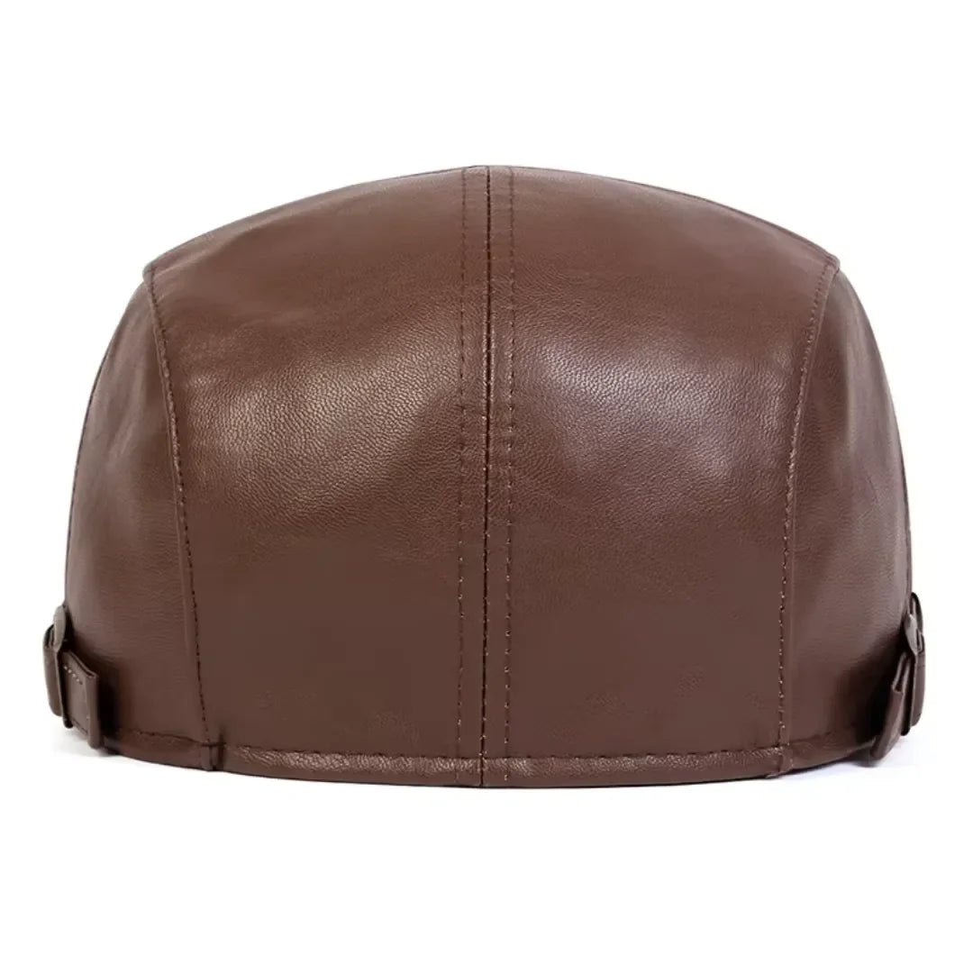Men's Leather Flat Cap
