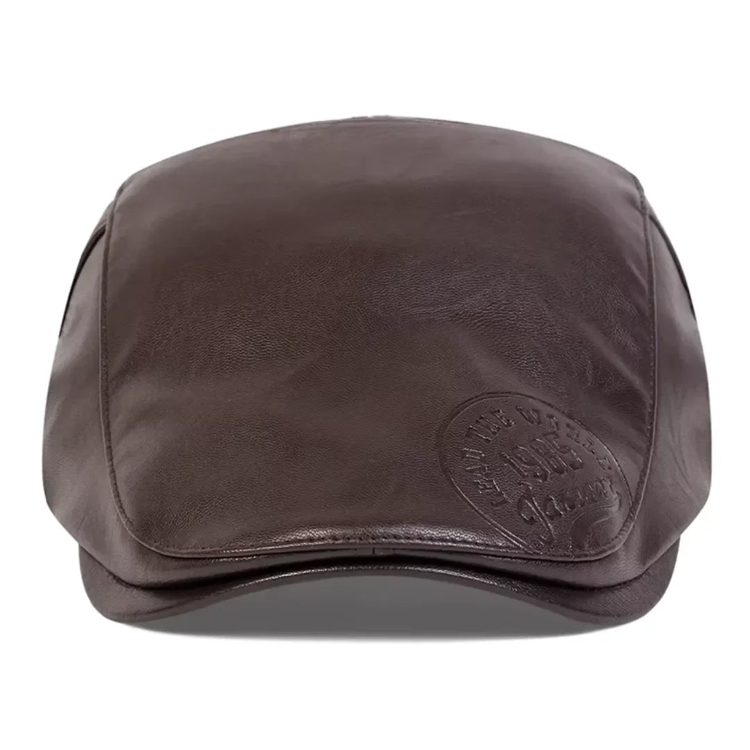 Men's Leather Flat Cap