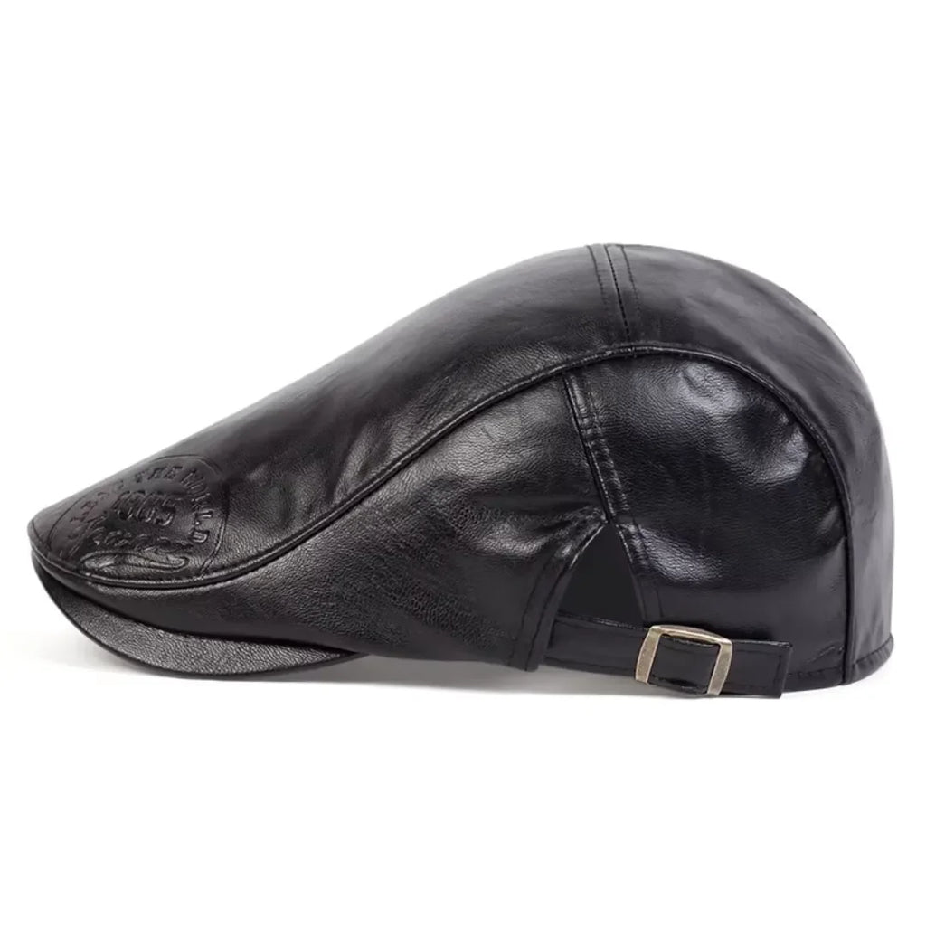 Men's Leather Flat Cap