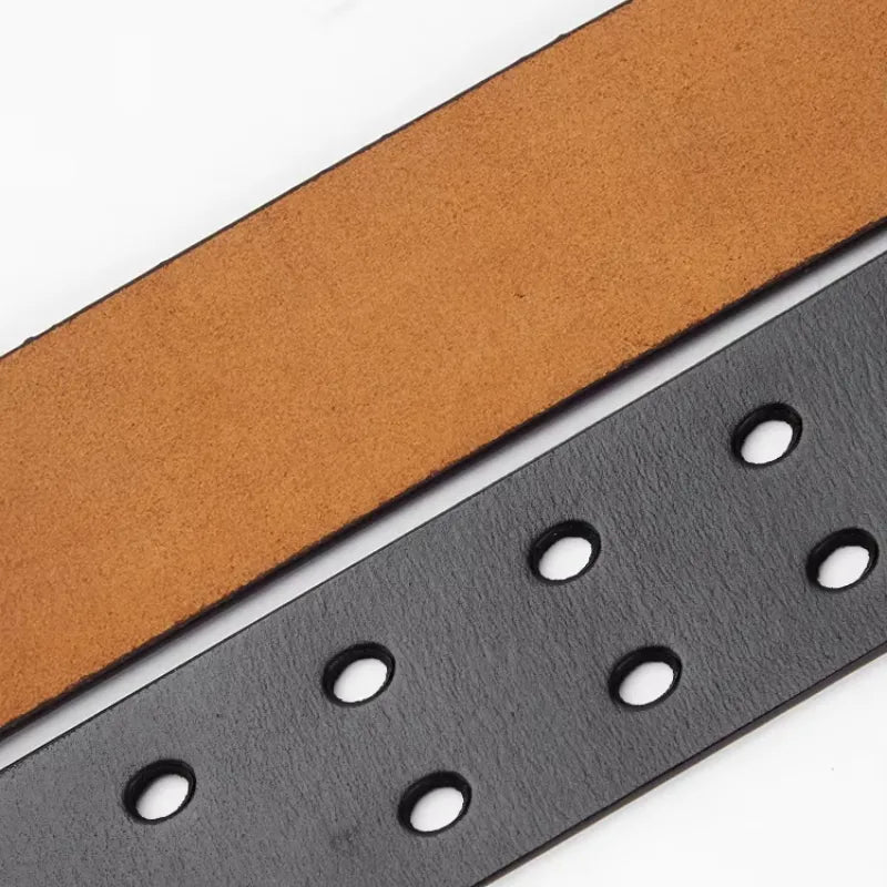 Men's Belt Genuine Leather Buckle Single or Double