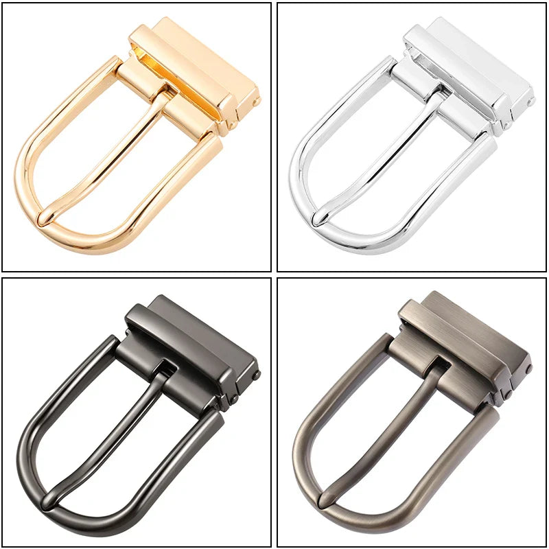 Men's Dress Belt with Removable Metal Buckle