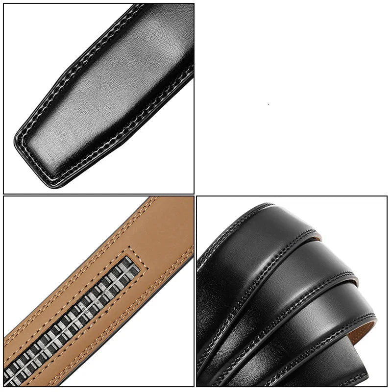 Men's Belt Leather with Ratchet Buckle
