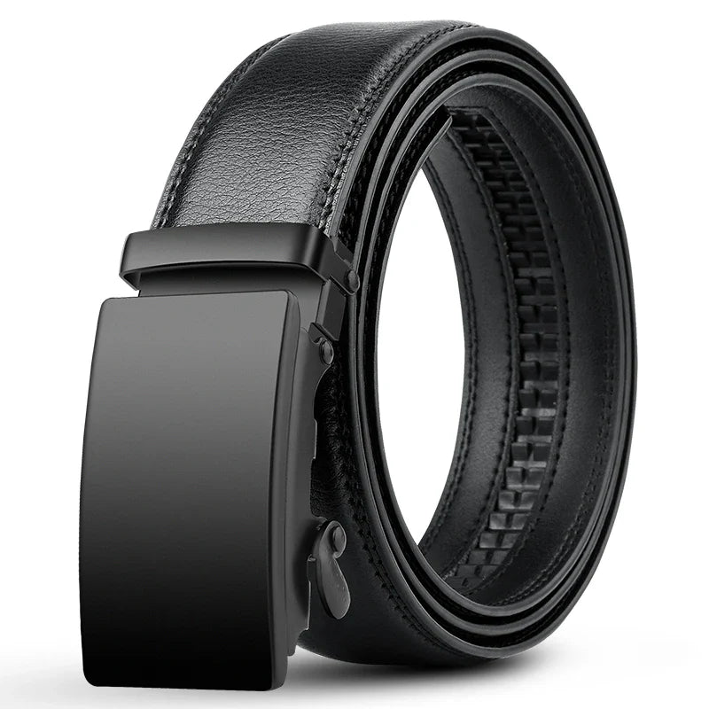 Men's Belt Leather Automatic Buckle