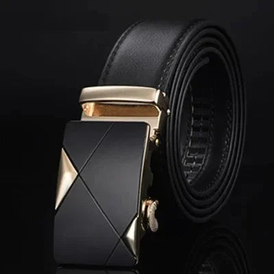 Men's Belt Leather Automatic Buckle