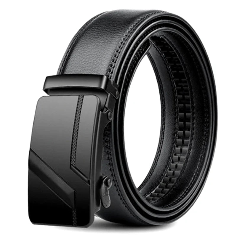 Men's Belt Leather Automatic Buckle