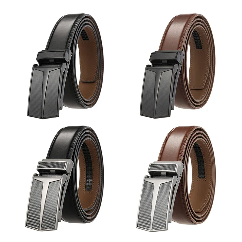 Men's Belt Leather with Ratchet Buckle