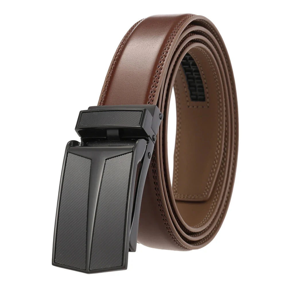 Men's Belt Leather with Ratchet Buckle