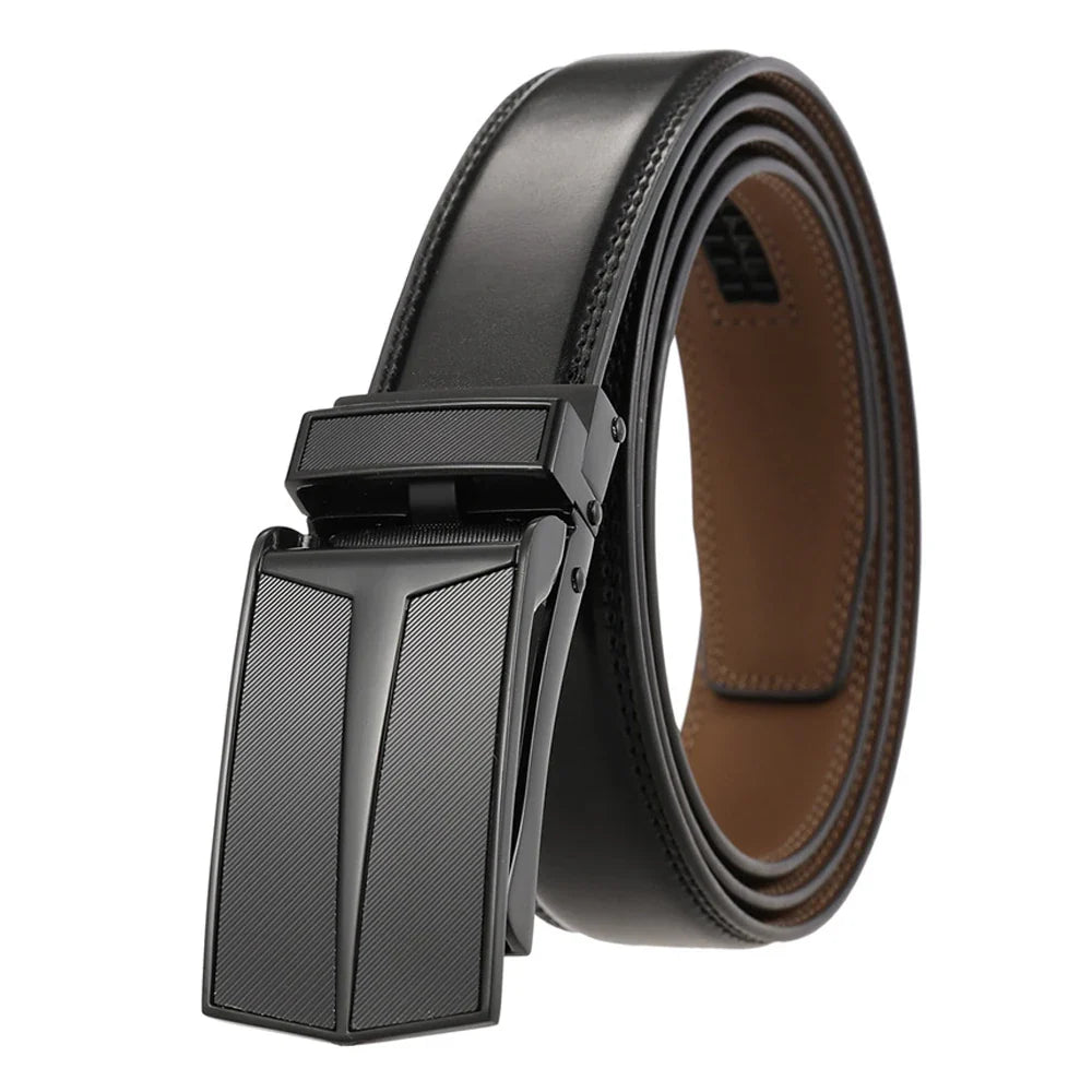Men's Belt Leather with Ratchet Buckle