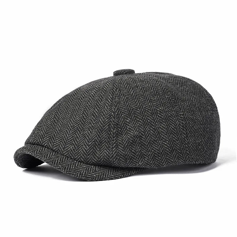 Men's Octagonal English Flat Cap Vintage