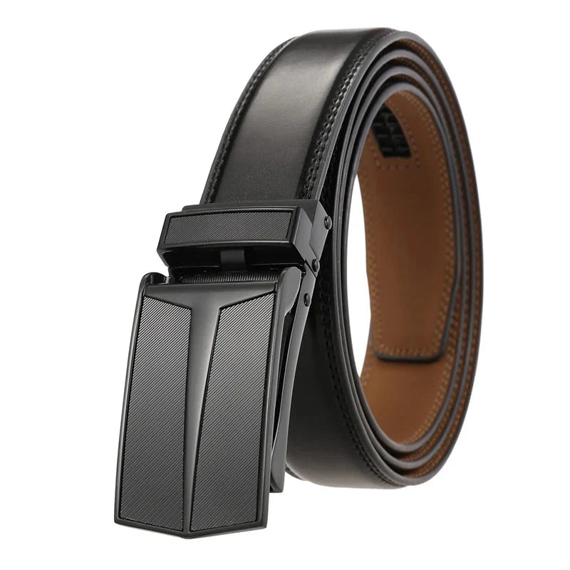 Men's Belt Leather with Ratchet Buckle