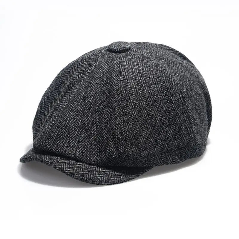 Men's Octagonal English Flat Cap Vintage