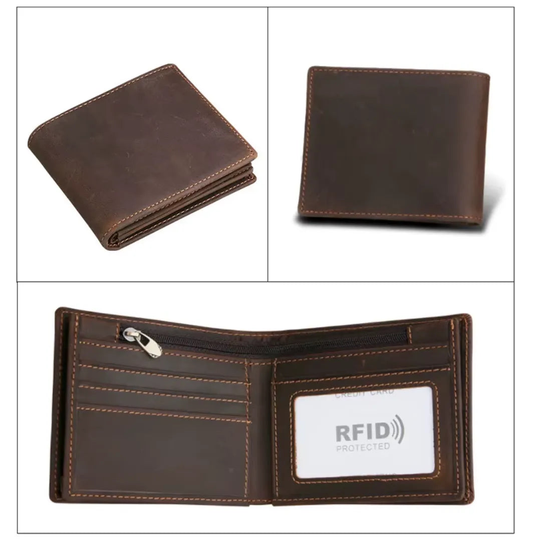 Wallet Genuine Leather RFID-Blocking