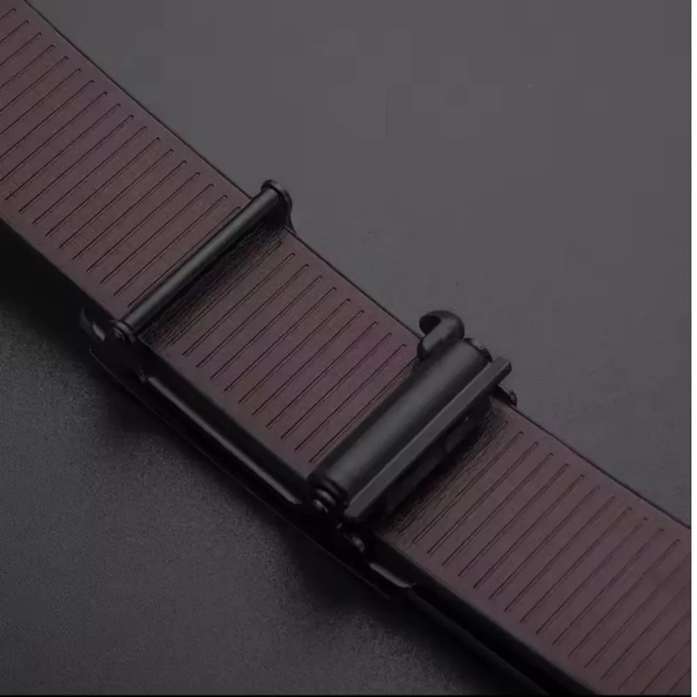 Men's Belt Leather with Automatic Buckle