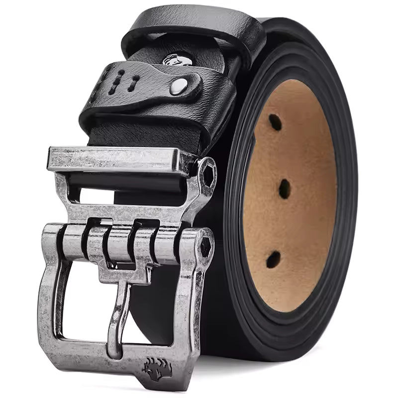 Men's Belt Genuine Leather Buckle Single or Double