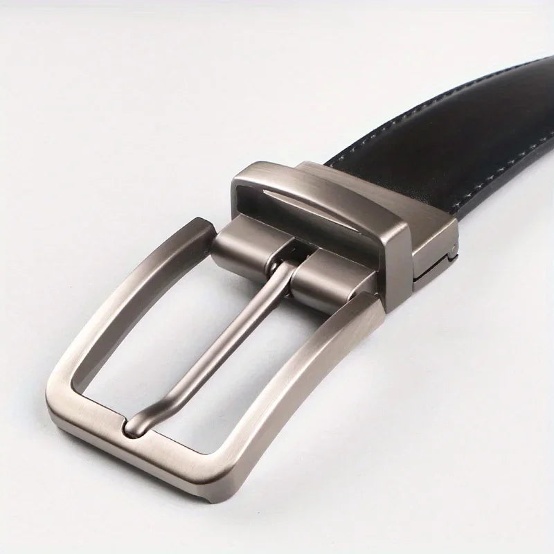 Men's Reversible Belt in Leather with Reversible Buckle