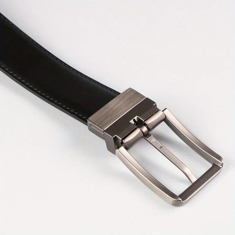 Men's Reversible Belt in Leather with Reversible Buckle